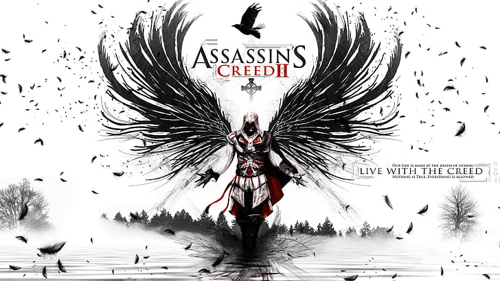 Assassin's Creed 2 illustration, Assassin's Creed II, video games, HD wallpaper