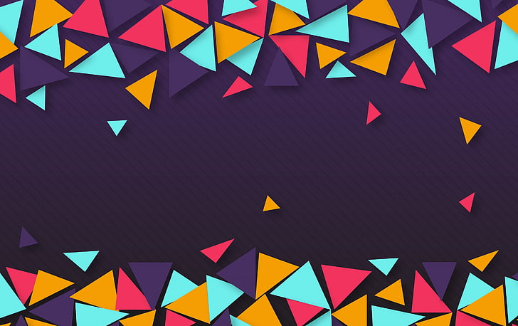 purple banner illustration, abstraction, texture, colorful, geometry, HD wallpaper