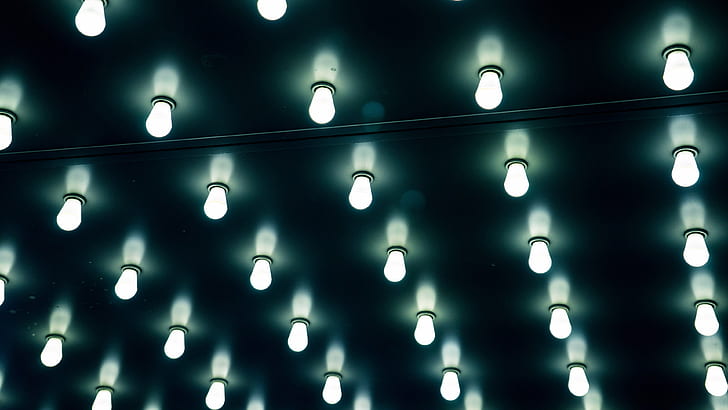 lightbulb, light bulb, lights, reflection, HD wallpaper