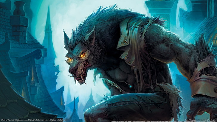 werewolf with armor digital wallpaper, World of Warcraft, World of Warcraft: Cataclysm, HD wallpaper