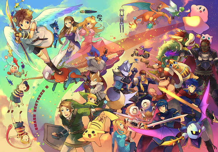 HD wallpaper: anime characters wallpaper, Super Smash Brothers, Link, Samus  Aran | Wallpaper Flare