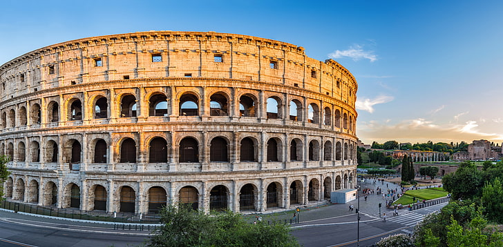 Collosuem, Rome, city, the city, Colosseum, Italy, panorama, Europe, HD wallpaper