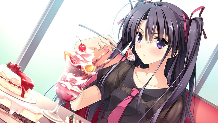 ice cream, anime girls, lifestyles, fashion, real people, one person, HD wallpaper