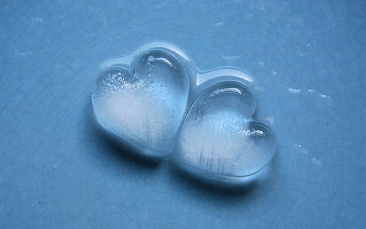 Ice Hearts, forever, love, 3d and abstract