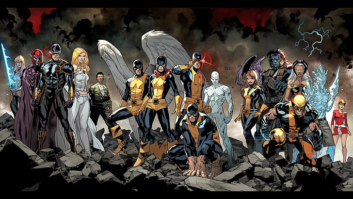 Marvel Comics, X-Men, Magneto, Cyclops, Magik, Emma Frost, Postman, HD wallpaper