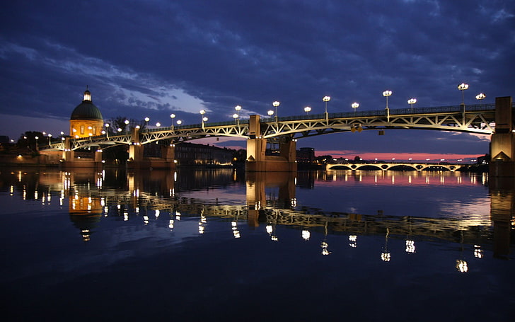 Toulouse, Pont Saint-Pierre, France, Garonne, bridge, river, HD wallpaper