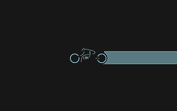 man riding sport bike illustration, speed, tron, motorcycle, vector, HD wallpaper