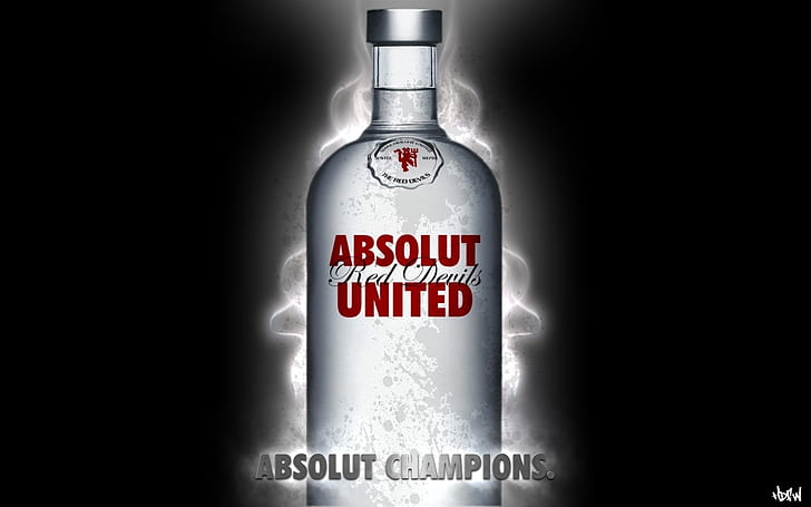 vodka soccer alcohol funny absolut liquor manchester united absolut champions 1680x1050  Sports Football HD Art
