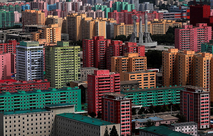 korea, north, pyongyang, city, architecture, building exterior, HD wallpaper