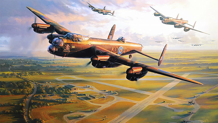 Bombers, Avro Lancaster, HD wallpaper