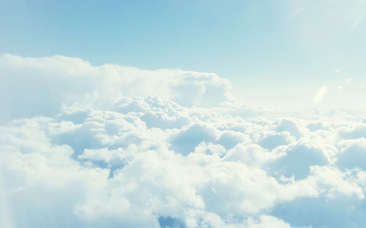 bird's eye view of clouds, sky, cloud - sky, scenics - nature, HD wallpaper