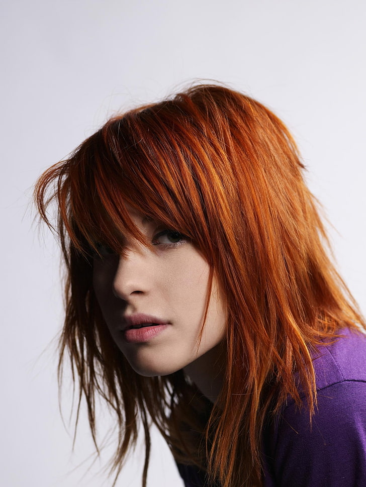 Hayley Williams, redhead, singer, Paramore, hairstyle, women