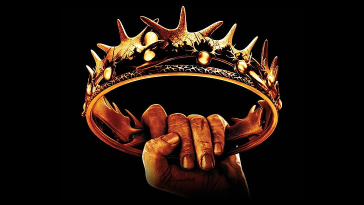 brown shell crown, Game of Thrones, hands, human hand, studio shot