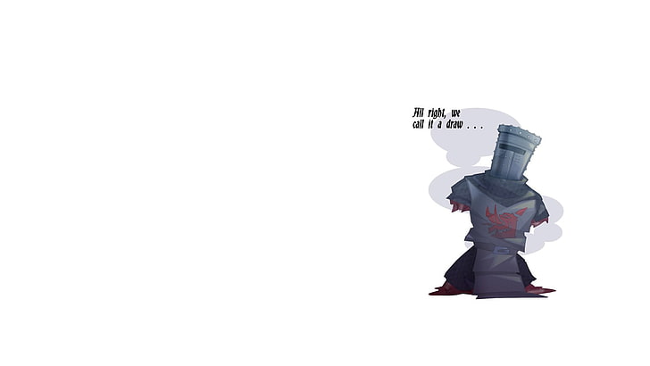grey knight illustration, minimalism, warrior, Monty Python, quote, HD wallpaper
