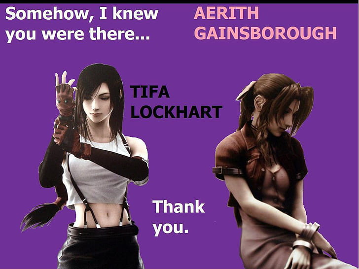 aerith ff7 Aerith & Tifa Video Games Final Fantasy HD Art