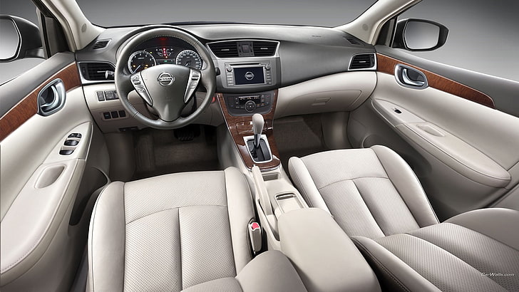 gray and black car interior, Nissan Sylphy, concept cars, mode of transportation, HD wallpaper