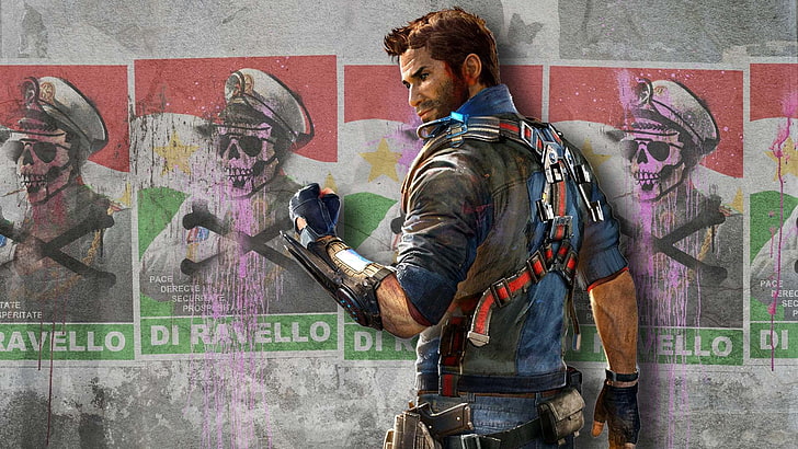 Just Cause 3, graffiti, wall - building feature, one person