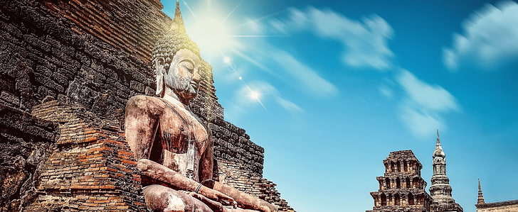 Buddha Statue, Gautama Buddha monument, Asia, Thailand, Travel, HD wallpaper