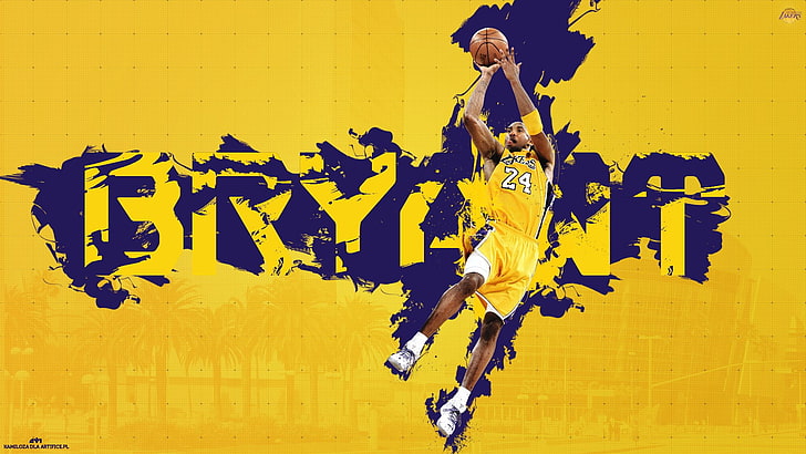 HD wallpaper: kobe bryant, yellow, wall - building feature, real people,  full length | Wallpaper Flare