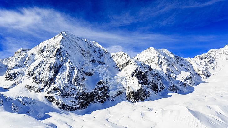 snow-capped mountain, landscape, snowy mountain, cold temperature