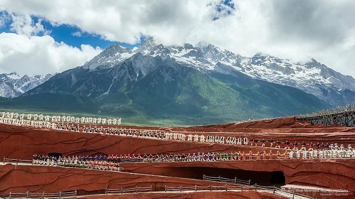 Jade Dragon Snow Mountain, Near Lijiang, China, Asia, HD wallpaper