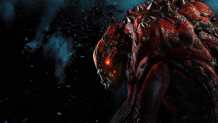 red alien, Evolve, video games, Goliath, no people, close-up, HD wallpaper