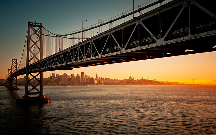 sky, bridge, Bay Bridge, San Francisco, Oakland Bay Bridge