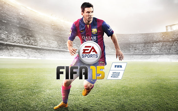 EA Sports FIFA 15 wallpaper, Electronic Arts, Lionel Messi, video games, HD wallpaper