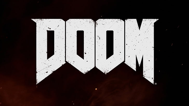 Doom poster, screen shot, Doom (game), logo, video games, typography, HD wallpaper