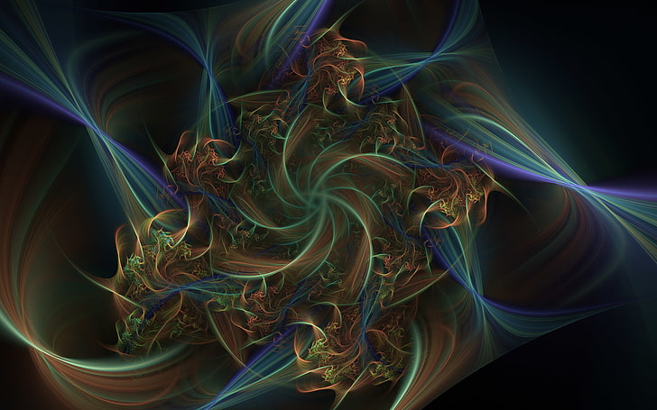 abstract, fractal, digital art, pattern, motion, no people, HD wallpaper