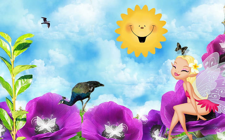 HD wallpaper: Cute Fairy In Summer, girls, beautiful, flowers, fairies,  artistic | Wallpaper Flare