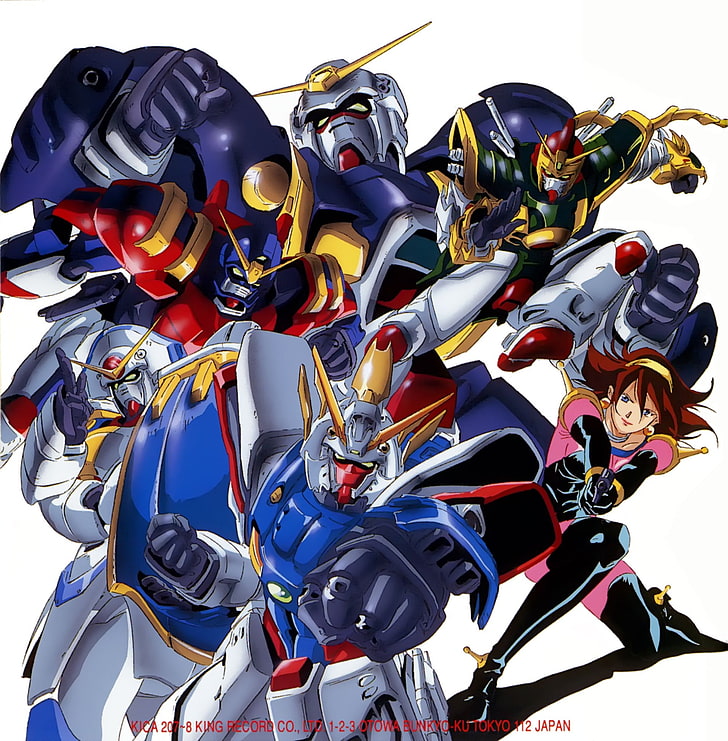 anime, Mobile Fighter G Gundam, no people, large group of objects