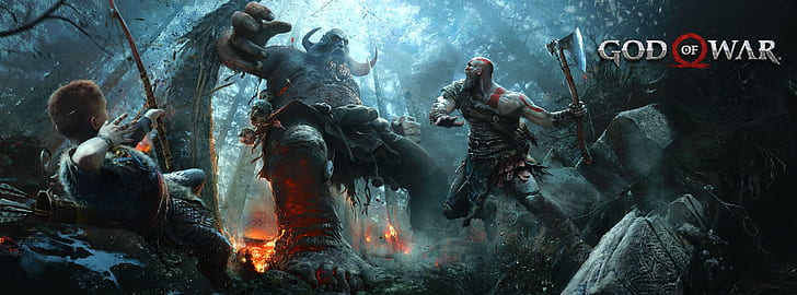 Kratos, God, video games, god of war 4, valhalla, Omega, HD wallpaper