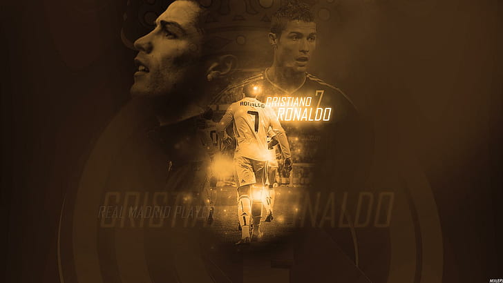 Cristiano Ronaldo Real Madrid Background, celebrity, celebrities, HD wallpaper