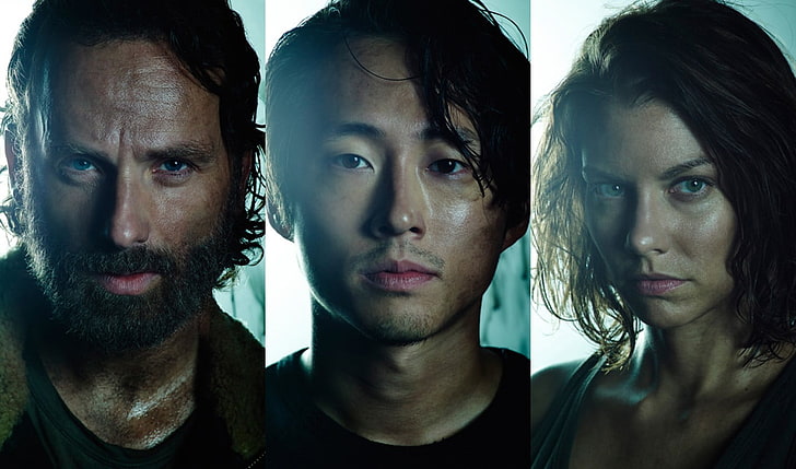The Walking Dead characters, Maggie Greene, Rick Grimes, Glenn Rhee, HD wallpaper