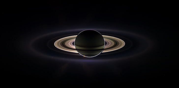 space, Saturn, planet, studio shot, black background, indoors