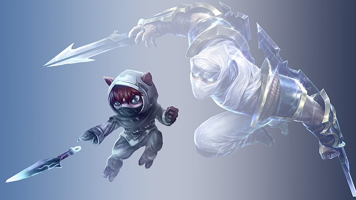 fictional ninja character with blades graphic wallpaper, League of Legends