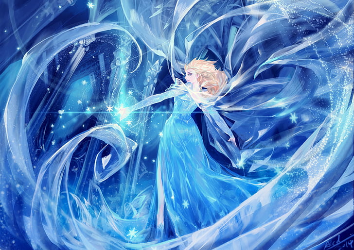 cartoon, Frozen (movie), blonde, HD wallpaper