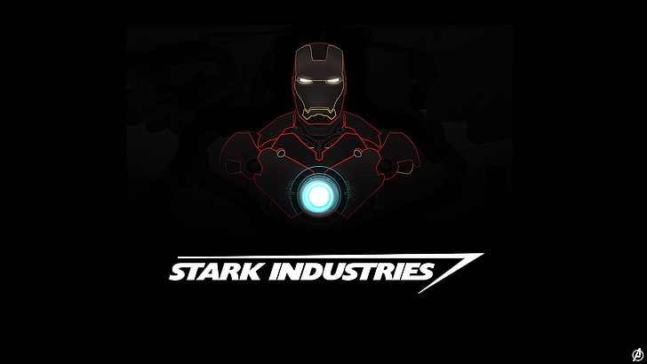 Iron Man, 5K, Stark Industries, Minimal, Dark