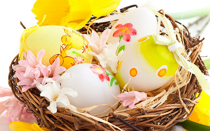 Easter Holiday, Eggs, white eggs, HD wallpaper