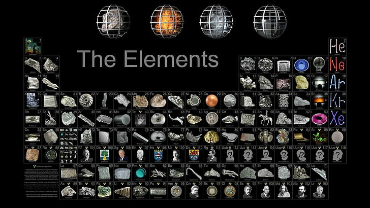 Periodic table, the elements chart, digital art, 1920x1080, science, HD wallpaper