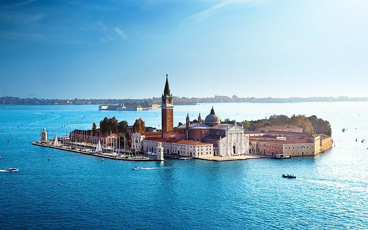 Venice, Italy, Europe, water, building, city, San Giorgio Maggiore, HD wallpaper
