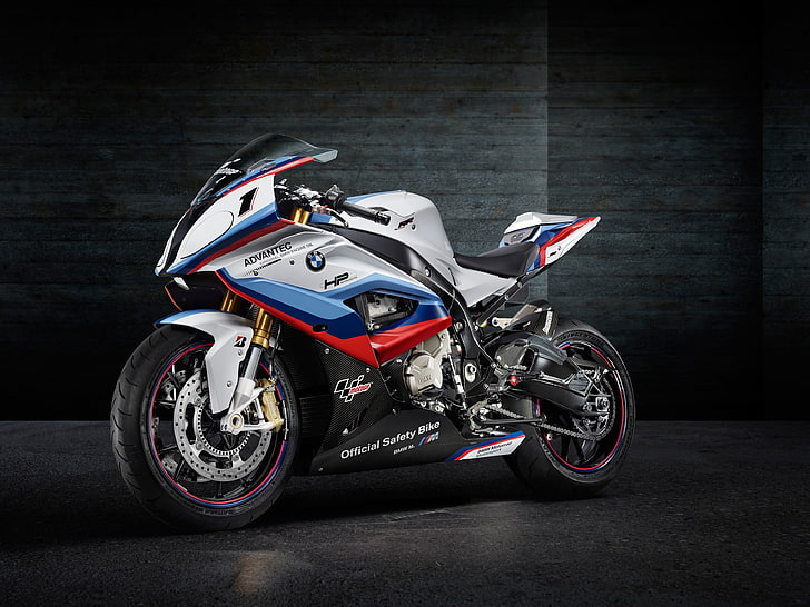  Fondo de pantalla HD bicicleta deportiva gris y azul, motocicleta, BMW S1 0RR, Moto GP, superbike