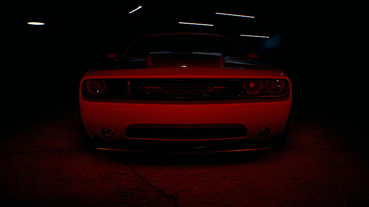 red, Need for Speed, Dodge Challenger, HD wallpaper