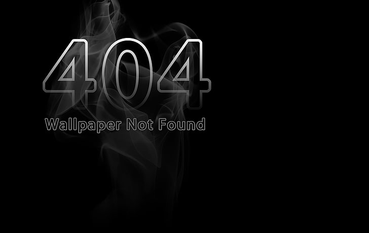 404 Not Found, black, Dark, minimalism, HD wallpaper