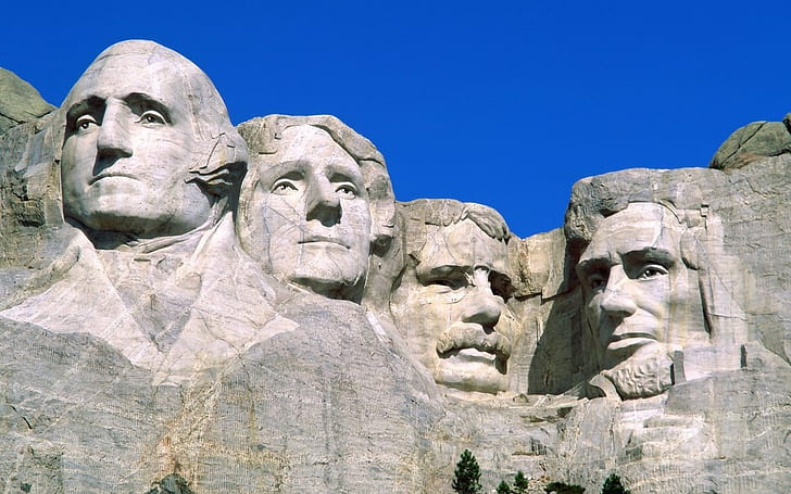 Mount Rushmore, president, sculpture, mountain, old, HD wallpaper