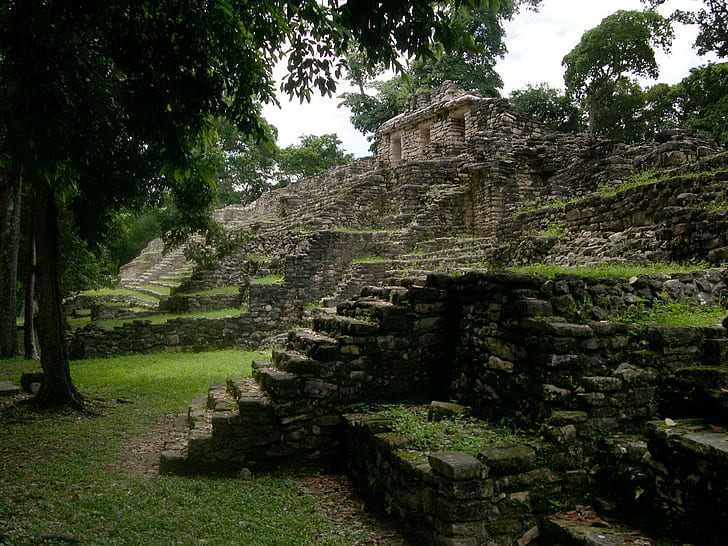 Maya (civilization), ruins, ancient, old building, HD wallpaper