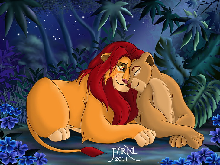 Together Again, Disney The Lion King Simba and Nala wallpaper, HD wallpaper