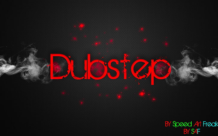 dubstep, smoke, digital art, red, black background, communication, HD wallpaper