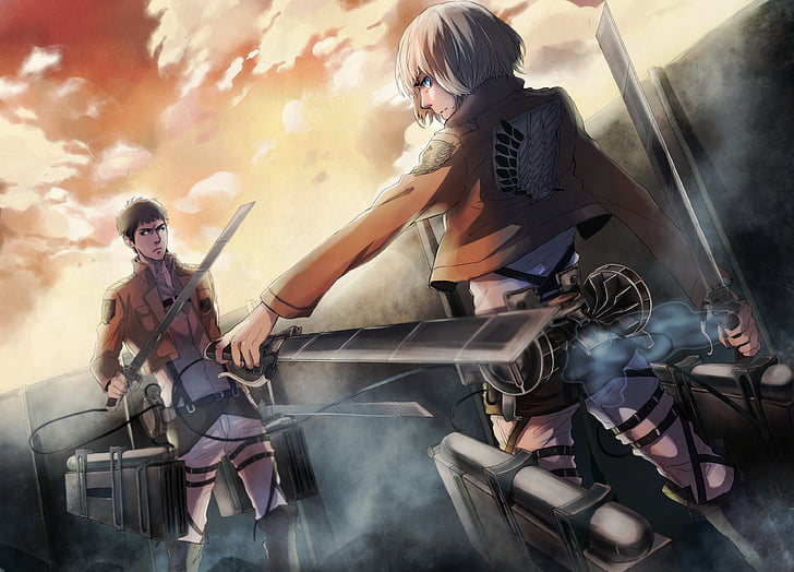 Anime, Attack On Titan, Armin Arlert, Jean Kirstein, Shingeki No Kyojin, HD wallpaper